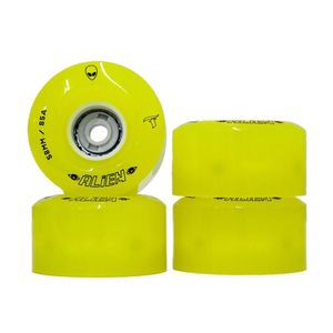 Roda Para Patins Led Patins Quad Alien 58mm X 32mm Traxart (jogo) Cor: Amarelo