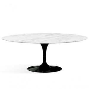 Mesa de Jantar Saarinen Oval 137x90 cm Mármore Carrara
