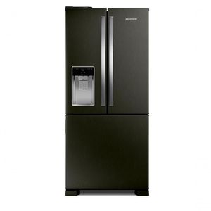 Geladeira Brastemp Frost Free French Door Água e Gelo Na Porta 515 Litros Black Inox BRH85AE