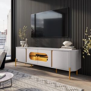 Rack Honolulu Para Tv 75 Polegadas Off White Cinamomo