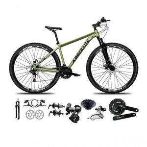 Bicicleta Aro 29 Absolute Nero 5 Shimano Altus 24v Freios Hidráulicos Garfo Com Trava Oliva Tam 17