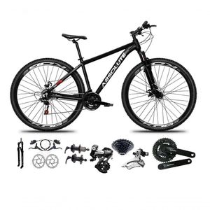 Bicicleta Aro 29 Absolute Nero 5 Shimano Altus 24v Freios Hidráulicos Garfo Com Trava Preto Tam 17