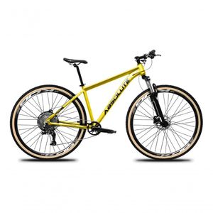 Bicicleta Aro 29 Absolute Nero 5 12v Garfo Trava No Guidão Freios Hidráulicos Com Pneu Faixa Amarelo Tam 15