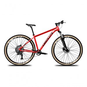 Bicicleta Aro 29 Absolute Nero 5 12v Garfo Trava No Guidão Freios Hidráulicos Com Pneu Faixa Vermelho Tam 19