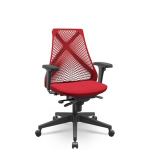 Cadeira Bix X+ Poliéster Slider Vermelho