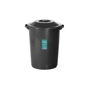 Plasvale, Lixeira Com Tampa, 35 Litros, Linha Eco, Preta