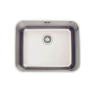 Cuba De Embutir Tramontina Dora 50 Bl R6 Em Aço Inox Acetinado Com Válvula E Escape 50x40 Cm
