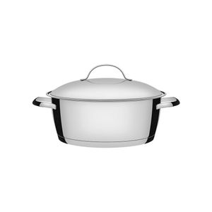 Caçarola Rasa Tramontina Allegra Em Aço Inox Com Fundo Triplo 24 Cm 4,2 L