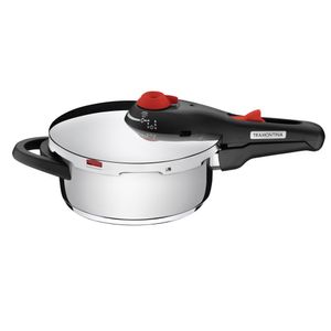 Panela De Pressão Tramontina Solar Em Aço Inox Fundo Triplo Com 5 Dispositivos De Segurança 22 Cm 3 L