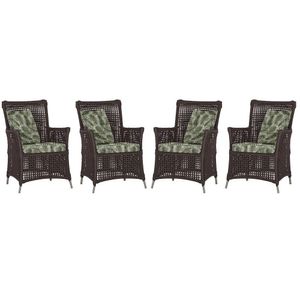 4 Poltronas Igapó Alumínio Pintura Fendi Corda Náutica E5 Marrom