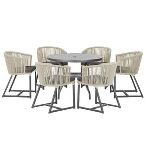 Mesa E 6 Cadeiras E Noronha Preto E11 Trama Original Rami