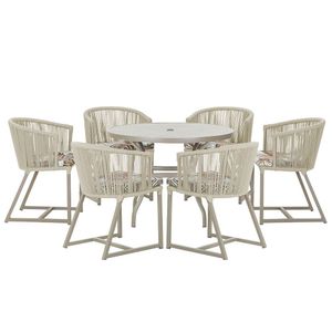 Mesa E 6 Cadeiras De Jantar Noronha Fendi E6 Trama Original Rami