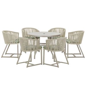 Mesa E 6 Cadeiras De Jantar Noronha Fendi E5 Trama Original Rami