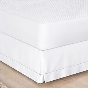 Saia Para Cama Box King Ponto Palito Branco