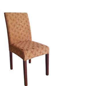 Kit 8 Capas De Cadeira Linha Gold Anti Gato Portuguesa - Marrom / Caramelo