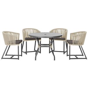 Mesa Com 4 Cadeiras E Noronha Estofado 11 Trama Original Rami