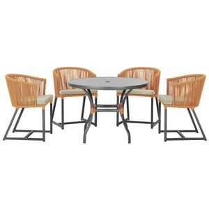 Mesa Com 4 Cadeiras E Noronha Estofado 7 Trama Original Terra Cota