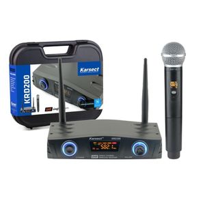 Microfone Sem Fio De Mao Simples Uhf Krd200r Karsect [f086]
