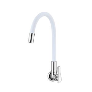Torneira Lorenzetti Lorenflex 1178 W27 Com Bica Flexível De Parede Branca Branco