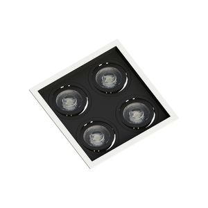 Spot Embutir Recuado Save Energy 4 Lâmpadas Par 20 Bivolt Branco-preto