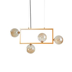 Lustre Pendente Nordecor Modular Jabuticaba 2381 Dourado G9 Bivolt