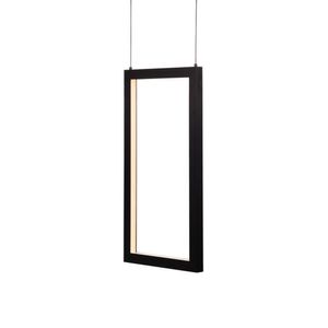 Lustre Pendente Newline Fit Led 755 Bivolt Preto 3000k Luz Amarela