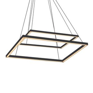 Lustre Pendente Newline Fit Led 747 Bivolt Preto 3000k Luz Amarela