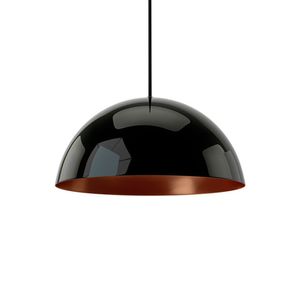 Lustre Pendente Orluce Orbi Or207 Preto Brilho E27 Bivolt