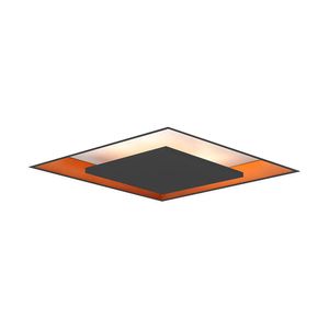 Plafon De Embutir Newline New Picture 542 Led 62cm Bivolt Preto Cobre 3000k Luz Amarela