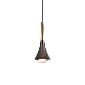 Lustre Pendente Astraled Tureis Pt-9135 Preto Dourado Led Bivolt