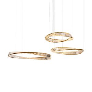Lustre Pendente Skylight Domino 4043 M Led Bivolt Dourado