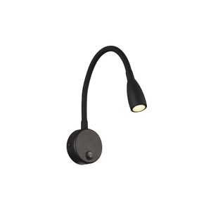 Arandela Astraled Megrez Led Com Interruptor Bivolt Preto Ad-4055