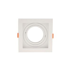Spot De Embutir Recuado Astraled Berenices Para Lâmpada Par 20 Quadrado Branco Sp-7618
