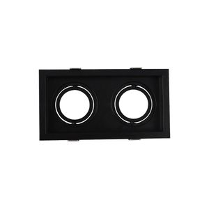 Spot De Embutir Recuado Astraled Berenices Para 2 Lâmpadas Par 20 Preto Sp-7637