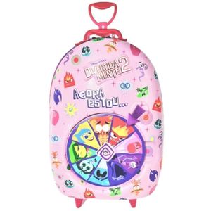 Mochila De Rodinhas 3d Maxtoy Divertidamente Roleta Rosa 3862bm24