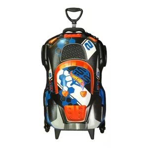 Mochila De Rodinhas 3d Hotwheels Terrain Preto Diplomata 2500gm21