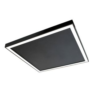 Plafon Newline Fit Edge Pl0124 32w 62cm Bivolt Preto 3000k Luz Amarela
