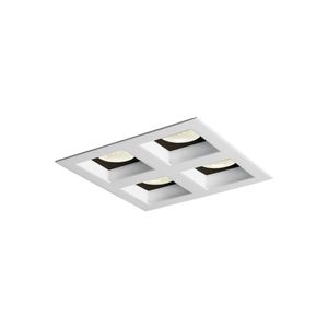 Spot De Embutir Newline Flat Para 4 Lâmpadas Mr16 Gu10 Bivolt Branco Preto