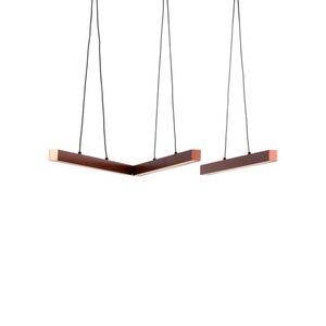 Lustre Pendente Newline Fit Led 725 Bivolt Cobre 3000k Luz Amarela