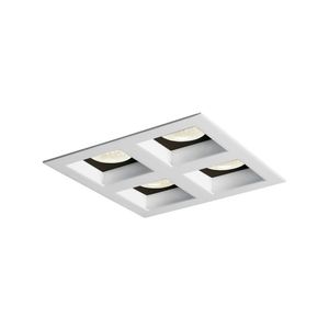 Spot De Embutir Newline Flat Para 4 Lâmpadas Ar70 Gu10 Bivolt Branco Preto