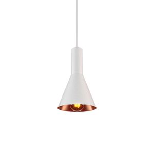 Lustre Pendente Orluce Provetta Or1394 Branco E Bronze E27 Bivolt