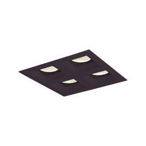 Spot De Embutir Newline Flat Para 4 Lâmpadas Ar70 Gu10 Bivolt Preto