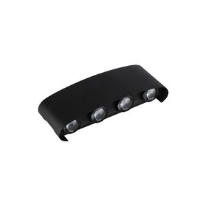 Arandela Nordecor Yori 4 8w Led Bivolt Preto 3000k Luz Amarela 2707