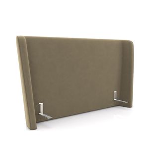 Cabeceira Design Para Cama Casal Torres Pés Em Madeira Veludo Castor G91 - Gran Belo