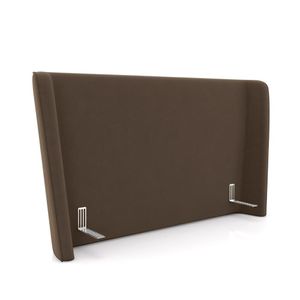 Cabeceira Design Para Cama Queen Torres Pés Em Madeira Veludo Marrom G91 - Gran Belo