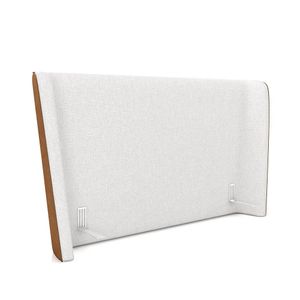 Cabeceira Design Para Cama King Torres Pés Em Madeira Pu/bouclê Caramelo/off White G91 - Gran Belo