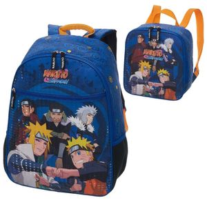 Kit Mochila E Lancheira Escolar Infantil Naruto Leaf