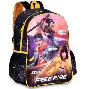 Mochila Costas Infantil Escolar Menino Juvenil Free Fire Clio Style
