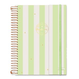 Caderno Espiral Colegial Criativo 1 Matéria Daydream 80 Folhas Aba E Elástico Cadersil Verde