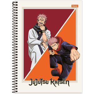 Caderno Espiral Capa Dura Universitário Jujutsu Kaisen 80 Folhas Foroni Estampa 1